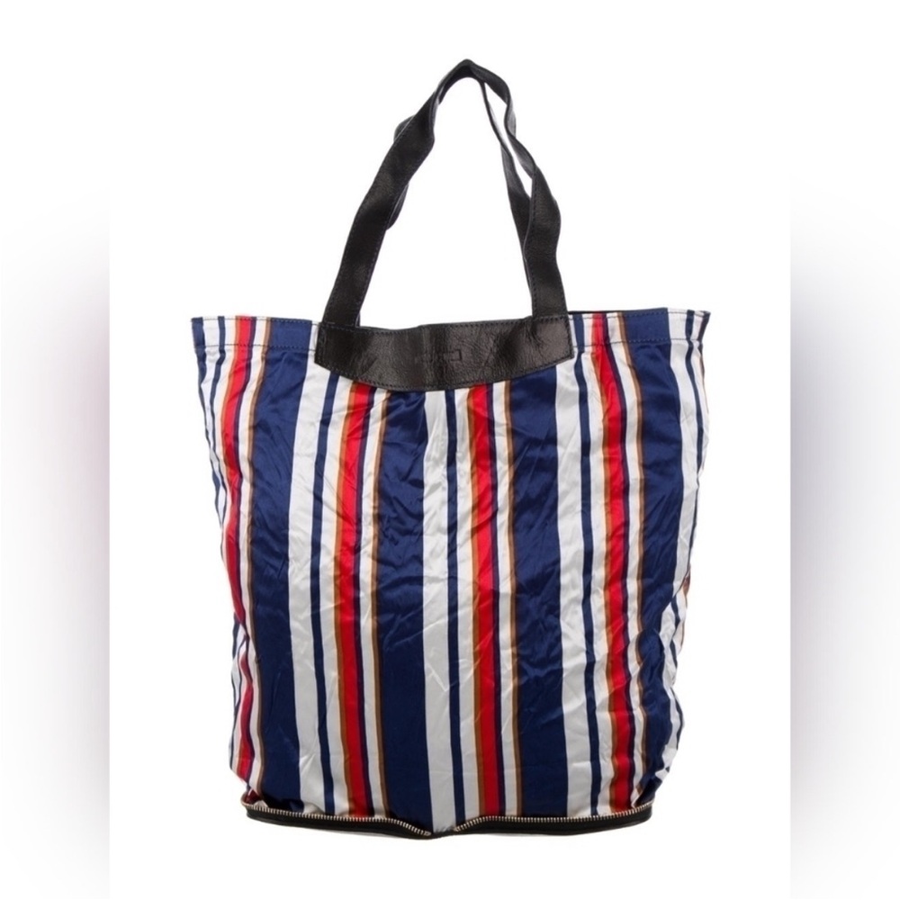 Roberto Cavalli leather trimmed convertible tote